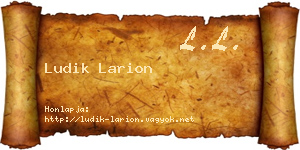 Ludik Larion névjegykártya